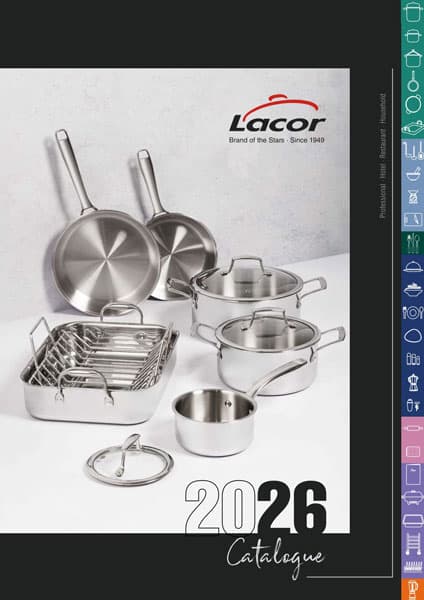 Portada del catálogo de menaje para el hogar y hostelería de Lacor 2026 II