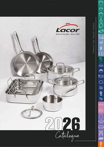 Portada del catálogo de menaje para el hogar y hostelería de Lacor 2026
