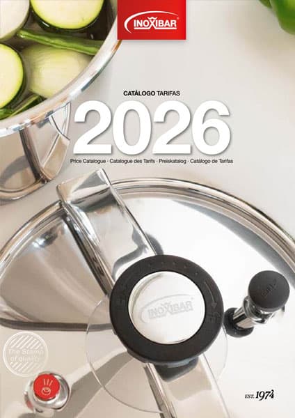 Portada del catálogo de menaje para el hogar y hostelería de Inoxibar 2026