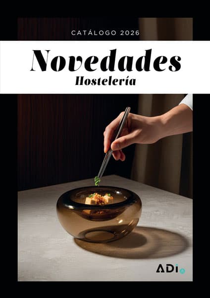Portada del catálogo de productos de menaje para hostelería de Novedades Hostelería ADI 2026